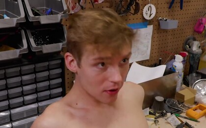 Cute Twink Gets Ass Plowed by Mechanic Fuck Buddy - NextDoorTaboo