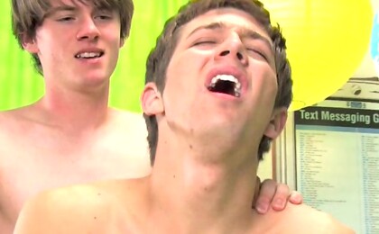 Cute horny teach twinks having dirty juicy blowjob